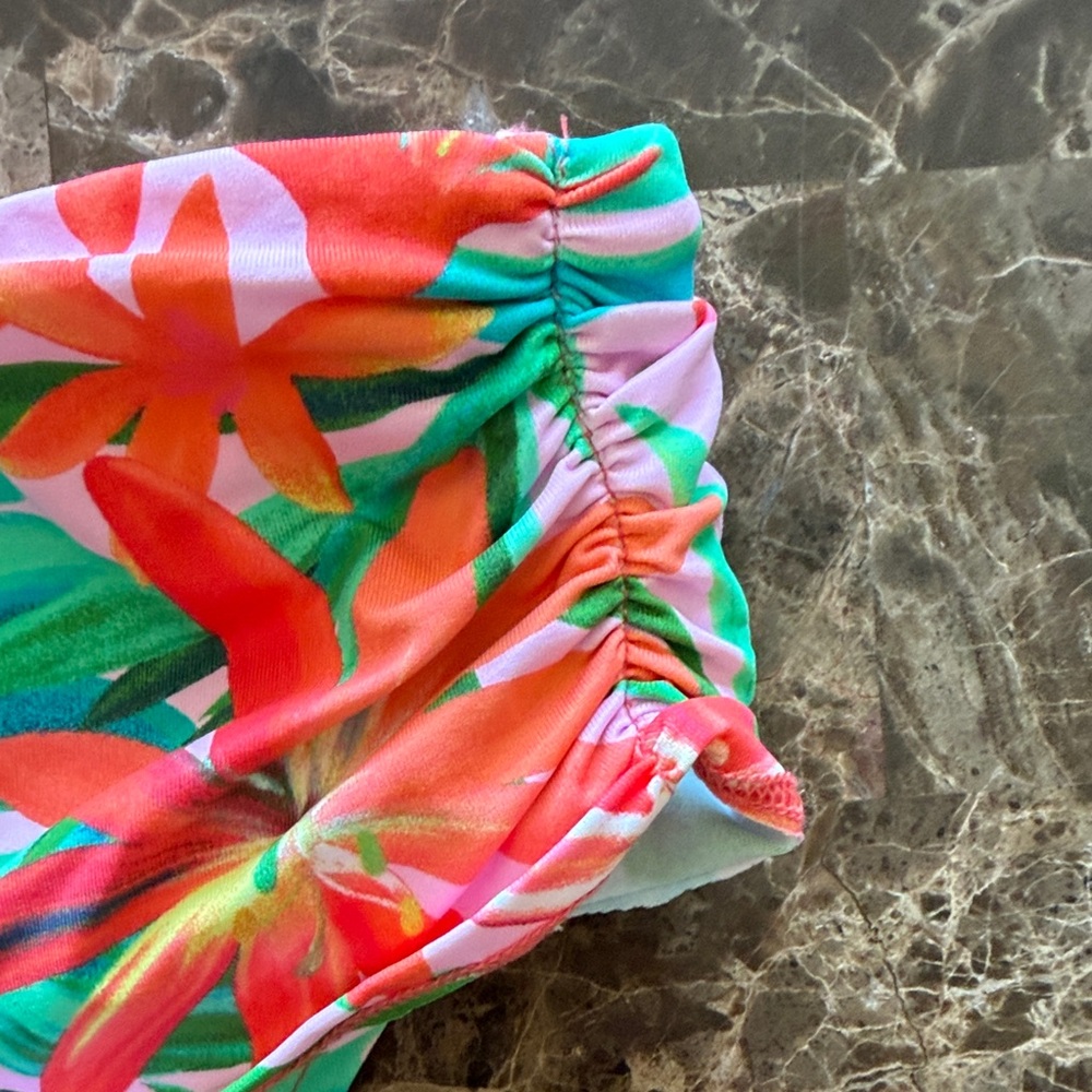 Bleu Rod Beattie Pink Tropical Leaf Swim Bottoms - Picture 4 of 7